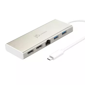 j5create JCD381-N USB Type-C™ dvigubas HDMI mini dokas - Ethernet / USB 3.1 HUB / PD2.0