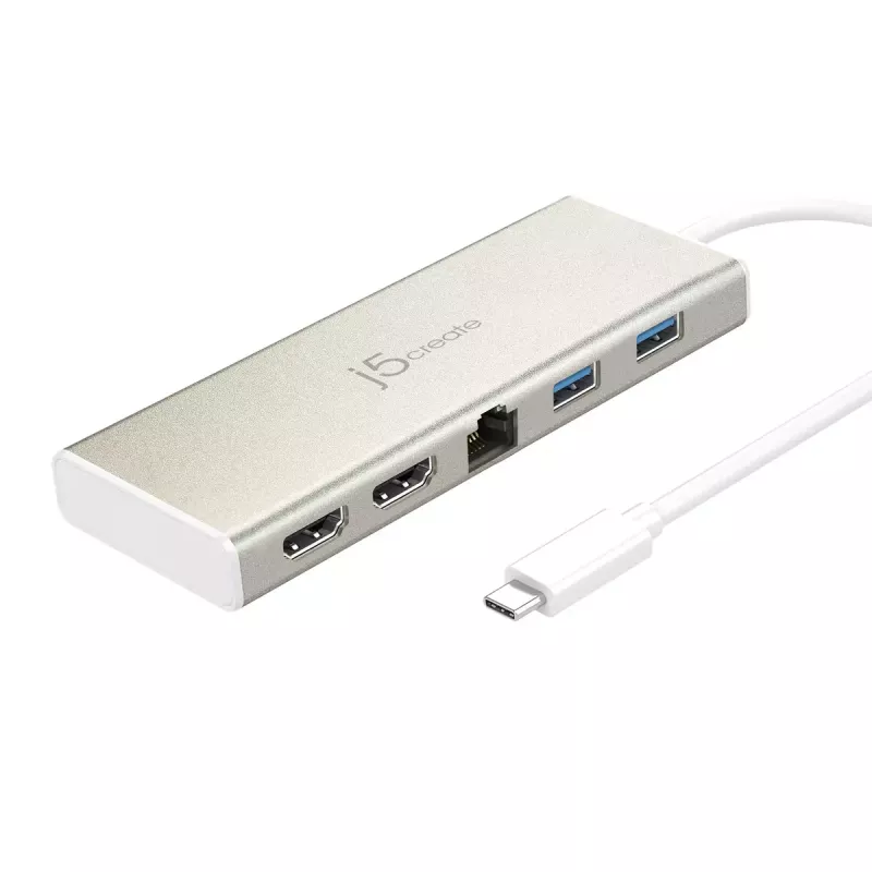j5create JCD381-N USB Type-C™ dvigubas HDMI mini dokas - Ethernet / USB 3.1 HUB / PD2.0