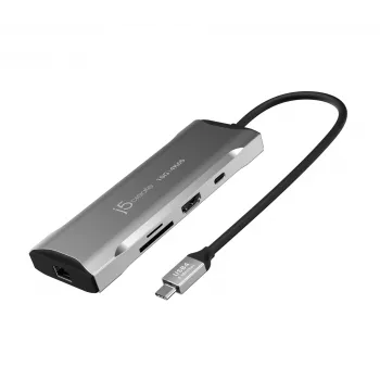 j5create JCD393 4K60 Elite USB-C® 10Gbps Mini Dock, Pilka