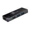 USB šakotuvas j5create JUH340 4 prievadų USB 3.0 juodas aliuminis