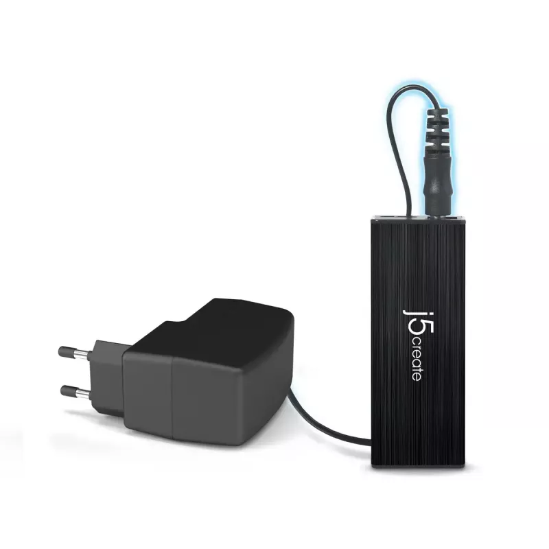 USB šakotuvas j5create JUH340 4 prievadų USB 3.0 juodas aliuminis