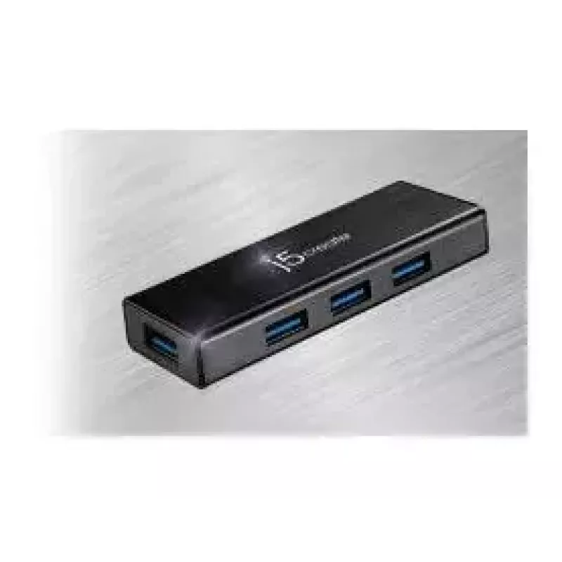 USB šakotuvas j5create JUH340 4 prievadų USB 3.0 juodas aliuminis