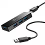 USB šakotuvas j5create JUH340 4 prievadų USB 3.0 juodas aliuminis