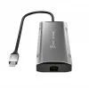 j5create JCD392 4K60 Elite USB-C® 10Gbps kelioninis dokas, pilka spalva