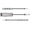 j5create JCD392 4K60 Elite USB-C® 10Gbps kelioninis dokas, pilka spalva