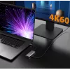 j5create JCD392 4K60 Elite USB-C® 10Gbps kelioninis dokas, pilka spalva