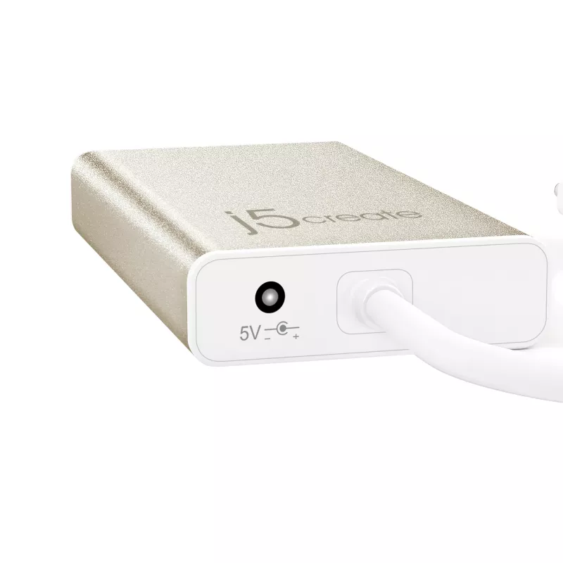 j5create JCH471 USB-C™ Gigabit Ethernet ir USB stotelės adapteris, metalinis šampano