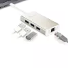 j5create JCH471 USB-C™ Gigabit Ethernet ir USB stotelės adapteris, metalinis šampano