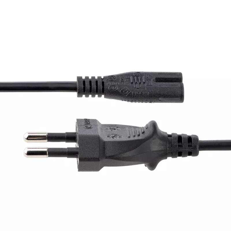 StarTech.com 3m maitinimo laidas nešiojamam kompiuteriui, EU kištukas į C7, 2.5A 250V, 18AWG, juodas