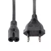 StarTech.com 3m maitinimo laidas nešiojamam kompiuteriui, EU kištukas į C7, 2.5A 250V, 18AWG, juodas