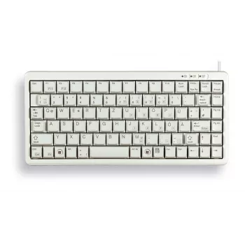 CHERRY G84-4100LCAGB-0 Kompaktiška klaviatūra, QWERTY, 83 klavišai, USB/PS2, šviesiai pilka