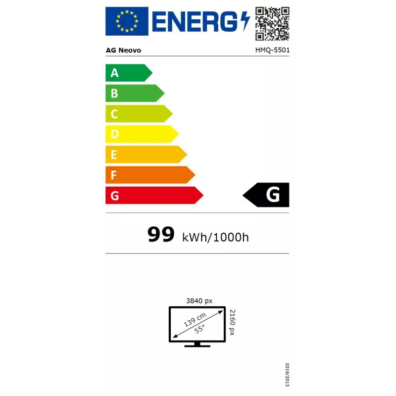 CCTV monitorius AG Neovo HMQ-5501 54.6 colio LED 3840 x 2160 pikselių