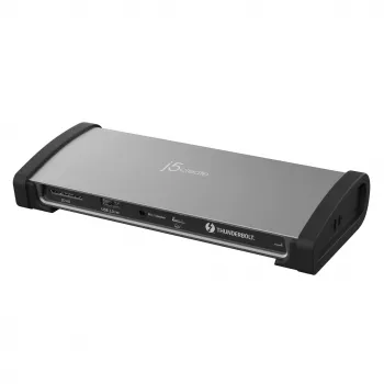 j5create JTD562 - 8K Thunderbolt™ 4 stotelė - EU, laidinė, Thunderbolt 4, 96 W, 3,5 mm, 10/100/1000 Mbit/s, pilka