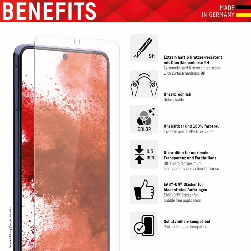 Displex Smart Glass (9H) apsauginis stiklas, skirtas Google Pixel 6a, su montavimo lipdukais, nedūžtantis