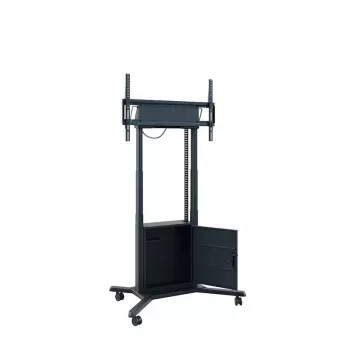 Hagor HP Twin Lift M-B 2,18 m mobilus elektrinis kėlimo stovas televizoriui, juodas, max 120 kg