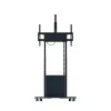 Hagor HP Twin Lift M-B 2,18 m mobilus elektrinis kėlimo stovas televizoriui, juodas, max 120 kg