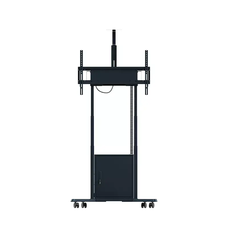 Hagor HP Twin Lift M-B 2,18 m mobilus elektrinis kėlimo stovas televizoriui, juodas, max 120 kg