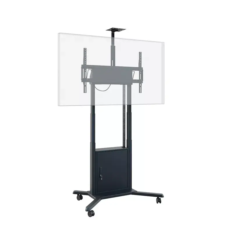 Hagor HP Twin Lift M-B 2,18 m mobilus elektrinis kėlimo stovas televizoriui, juodas, max 120 kg