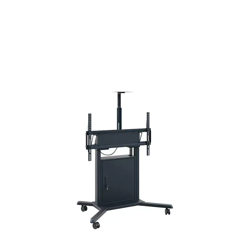 Hagor HP Twin Lift M-B 2,18 m mobilus elektrinis kėlimo stovas televizoriui, juodas, max 120 kg