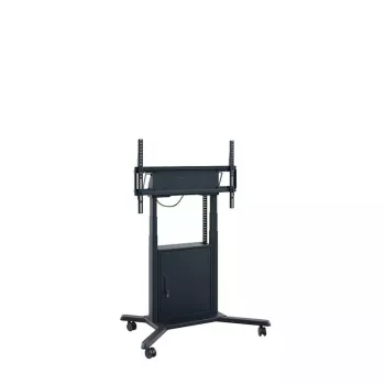 Hagor HP Twin Lift M-B 2,18 m mobilus elektrinis kėlimo stovas televizoriui, juodas, max 120 kg