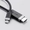 ALOGIC FUCHD2-SGR vaizdo kabelio adapteris 2 m HDMI Type A USB Type-C pilka