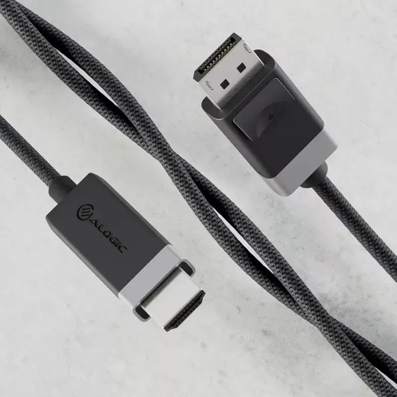 ALOGIC FUDPHD2-SGR vaizdo kabelio adapteris 2 m DisplayPort HDMI juoda pilka