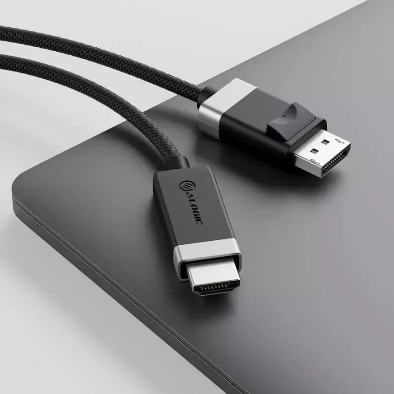 ALOGIC FUDPHD2-SGR vaizdo kabelio adapteris 2 m DisplayPort HDMI juoda pilka