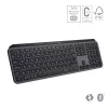 Logitech MX Keys S belgiška AZERTY klaviatura, RF belaidė + Bluetooth, grafito spalva