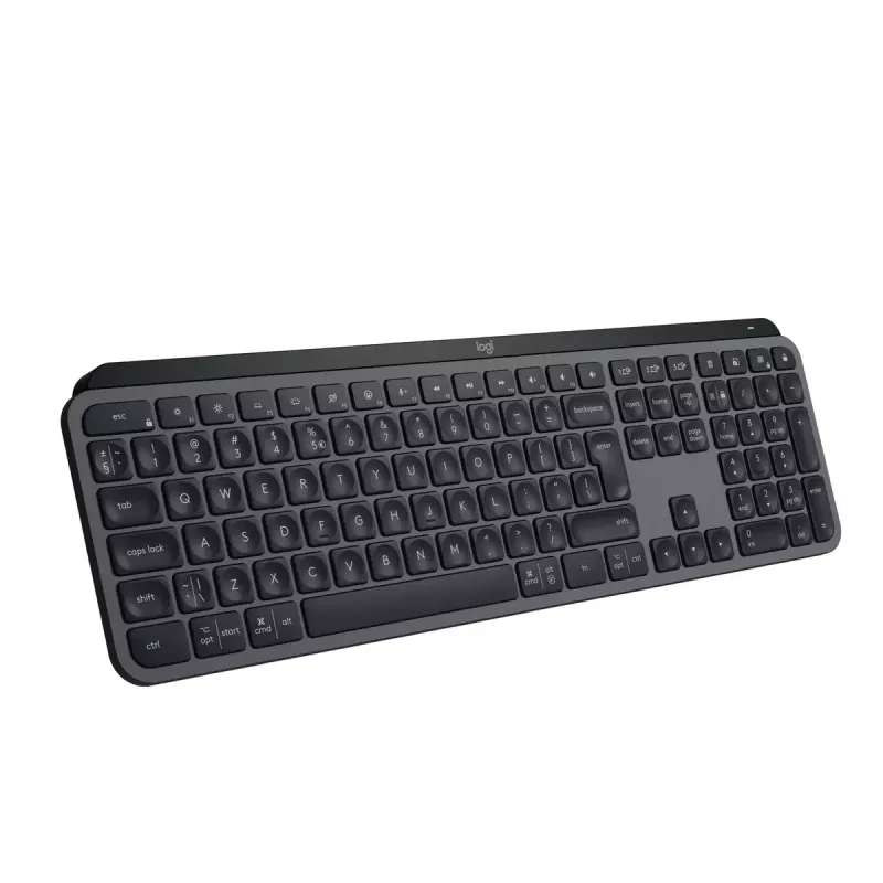 Logitech MX Keys S belgiška AZERTY klaviatura, RF belaidė + Bluetooth, grafito spalva