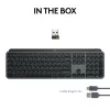 Logitech MX Keys S belgiška AZERTY klaviatura, RF belaidė + Bluetooth, grafito spalva