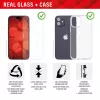 Displex apsauginis stiklas + dėklas Apple iPhone 15 Plus, su EASY-ON® Eco montavimo rėmeliu, atsparus įbrėžimams