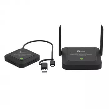 j5create JVW120 belaidis praplėtimo rinkinys USB kameroms, mikrofonams, garsiakalbiams, juoda