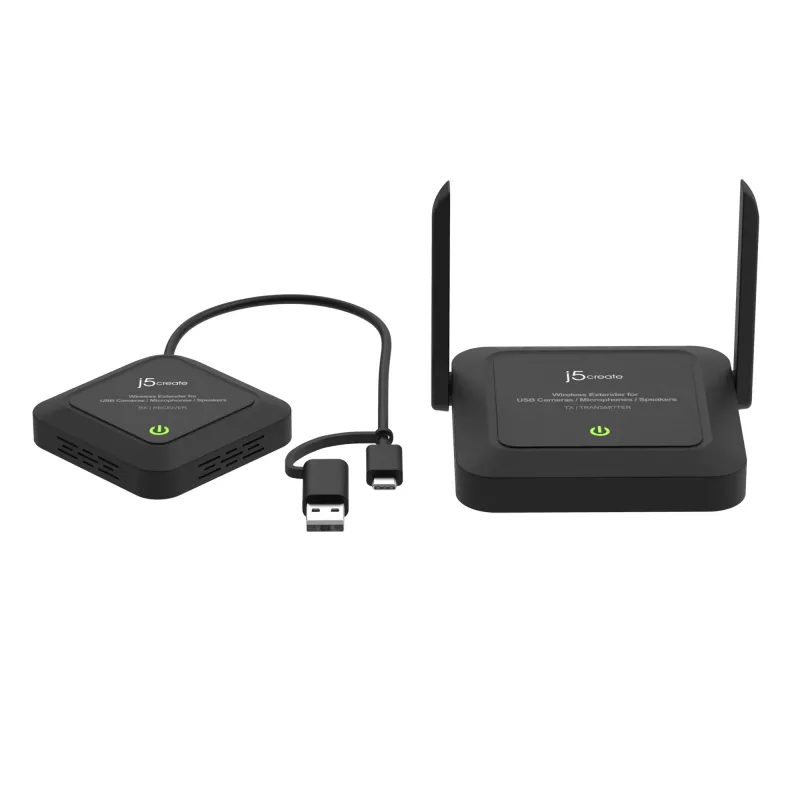 j5create JVW120 belaidis praplėtimo rinkinys USB kameroms, mikrofonams, garsiakalbiams, juoda