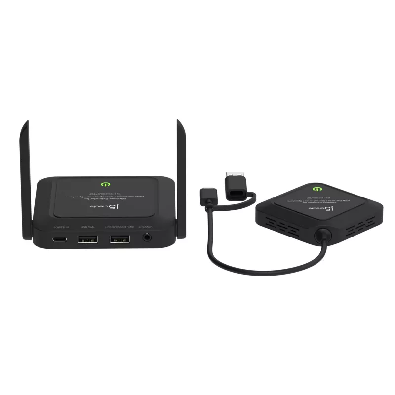 j5create JVW120 belaidis praplėtimo rinkinys USB kameroms, mikrofonams, garsiakalbiams, juoda