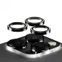 PanzerGlass® Hoops® Metalinis fotoaparato lęšio apsauginis žiedas juodas, skirtas iPhone 15 Pro / 15 Pro Max