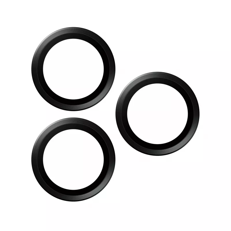 PanzerGlass® Hoops® Metalinis fotoaparato lęšio apsauginis žiedas juodas, skirtas iPhone 15 Pro / 15 Pro Max