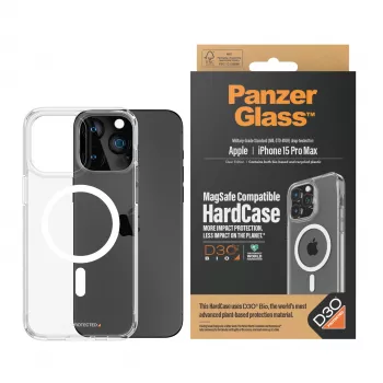 PanzerGlass HardCase Skaidrus su Balta MagSafe ir D3O® iPhone 15 Pro Max