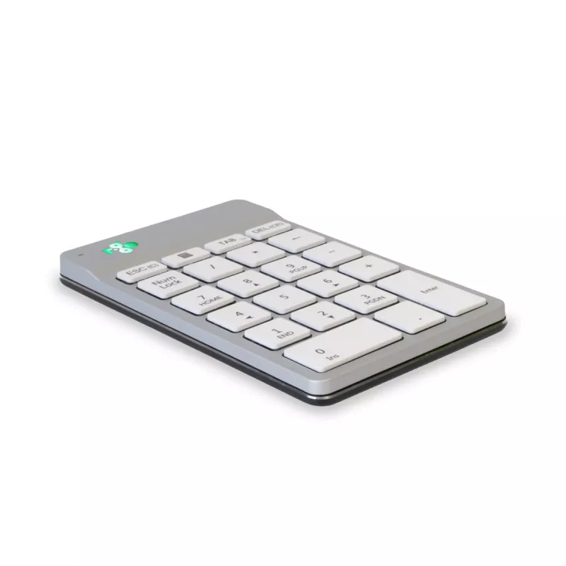 R-Go Tools Numpad Break ergonominis skaitmeninis blokas su pertraukų programine įranga, Bluetooth, baltas