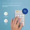R-Go Tools Numpad Break ergonominis skaitmeninis blokas su pertraukų programine įranga, Bluetooth, baltas
