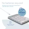 R-Go Tools Numpad Break ergonominis skaitmeninis blokas su pertraukų programine įranga, Bluetooth, baltas
