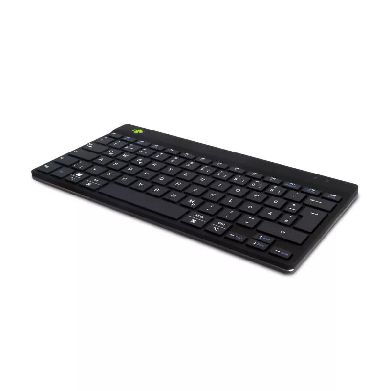 Ergonominė klaviatūra R-Go Compact Break, kompaktiška su pertraukų programine įranga, QWERTZ (DE), Bluetooth, juoda
