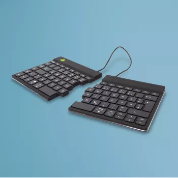 Ergonominė klaviatūra R-Go Tools R-Go Split Break su pertraukų programine įranga, išskirta klaviatūra, QWERTZ (DE), Bluetooth, juoda