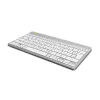 Ergonominė klaviatūra R-Go Tools Compact Break, kompaktiška, su pertraukų programine įranga, QWERTZ (DE), Bluetooth, balta
