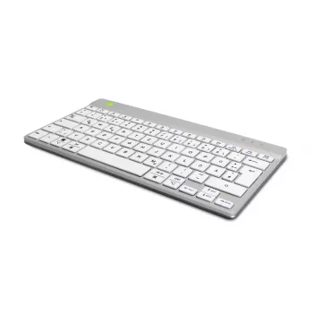 Ergonominė klaviatūra R-Go Tools Compact Break, kompaktiška, su pertraukų programine įranga, QWERTZ (DE), Bluetooth, balta