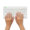 Ergonominė klaviatūra R-Go Tools Compact Break, kompaktiška, su pertraukų programine įranga, QWERTZ (DE), Bluetooth, balta