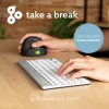 Ergonominė klaviatūra R-Go Tools Compact Break, kompaktiška, su pertraukų programine įranga, QWERTZ (DE), Bluetooth, balta