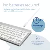 Ergonominė klaviatūra R-Go Tools Compact Break, kompaktiška, su pertraukų programine įranga, QWERTZ (DE), Bluetooth, balta