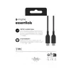 USB-C į USB-C įkrovimo laidas 1 m — Zagg International mophie essentials, USB 2.0, Juoda
