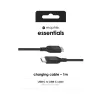USB-C į USB-C įkrovimo laidas 1 m — Zagg International mophie essentials, USB 2.0, Juoda