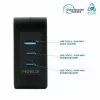 Ravanson Mobilis Charger 100W GaN 2×USB‑C + 1×USB‑A AC įkroviklis nešiojamam kompiuteriui, išmaniajam telefonui, planšetei – juoda